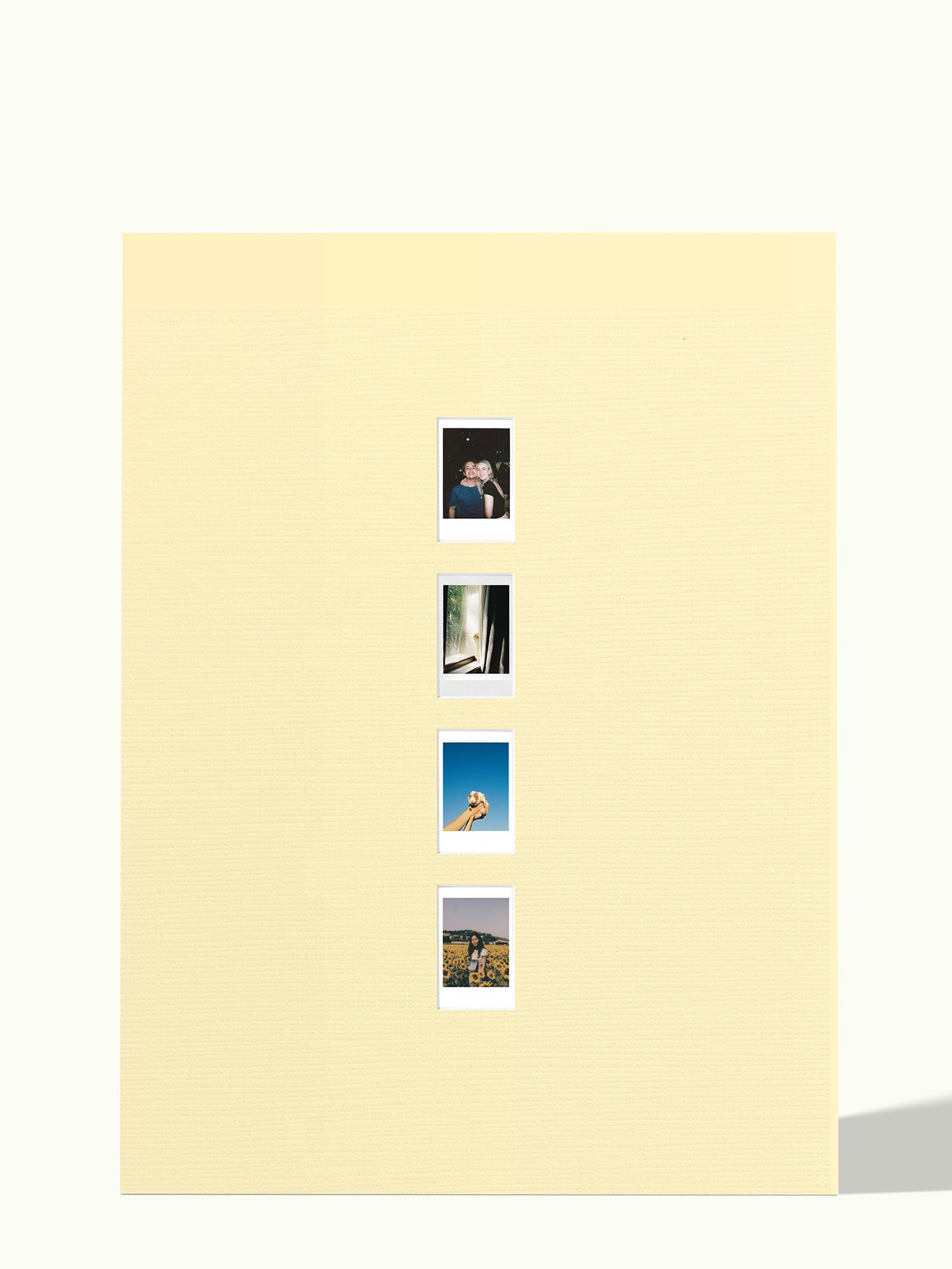 Verticale Polaroid reeks (2,3,4 foto's)
