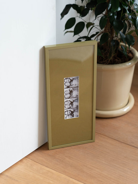 Kioskfoto wissellijst + passe-partout (eigen formaat)