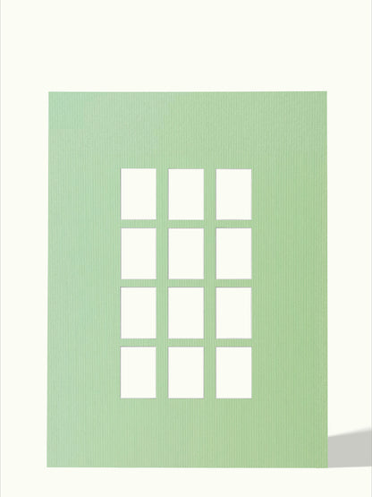 12x Polaroid Instax passe-partout, kleur Sage Green, voor Polaroid mini