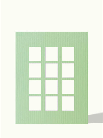 12x Polaroid Instax passe-partout, kleur Sage Green, voor Polaroid square