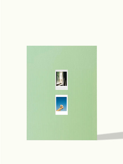 Polaroid Passepartout für 2, 3 oder 4 Fotos untereinander, Farbe Sage Green, 30x40 cm