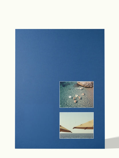 50x70cm - 2x 15x20cm foto off-center - passe-partout