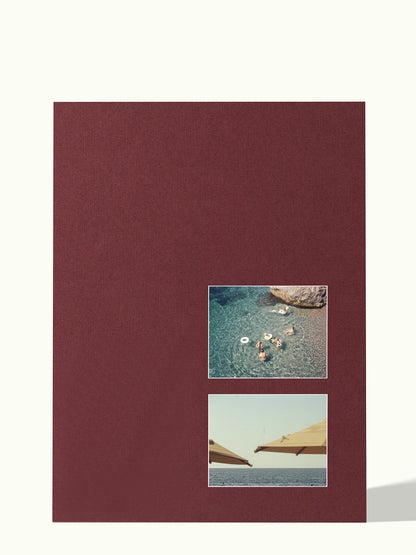 50x70cm - 2x 15x20cm foto off-center - passe-partout