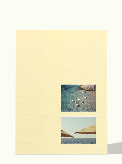 50x70cm - 2x 15x20cm foto off-center - passe-partout