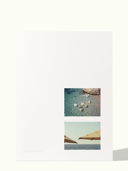 50x70cm - 2x 15x20cm foto off-center - passe-partout