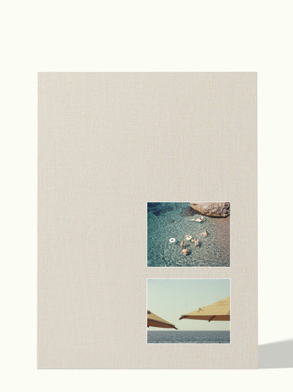 50x70cm - 2x 15x20cm foto off-center - passe-partout