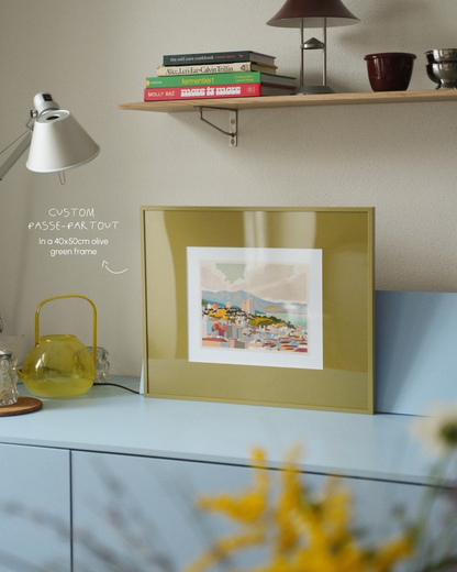 Wissellijst handgemaakt aluminium - olijfgroen