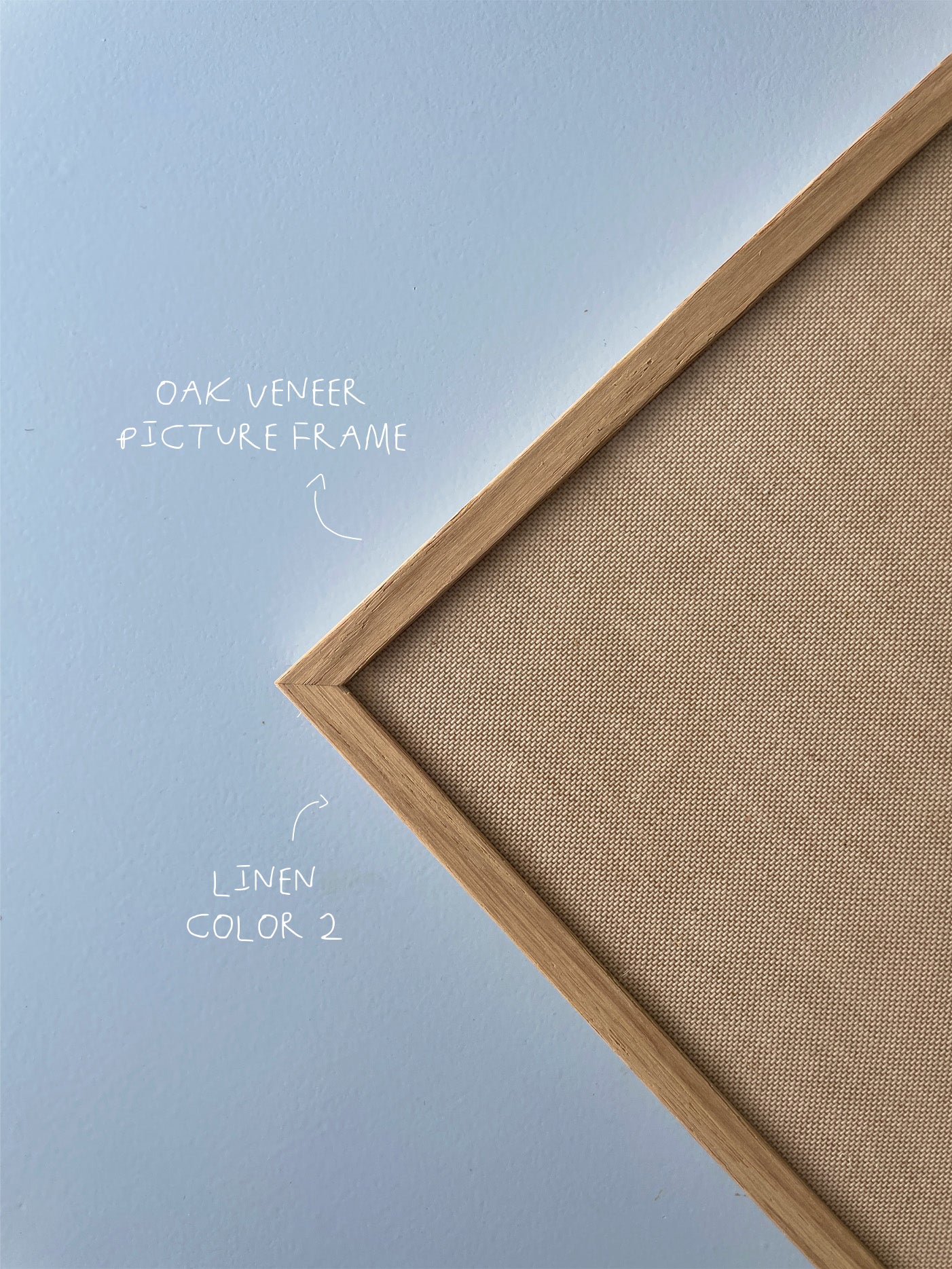 Wissellijst handgemaakt aluminium met eiken fineer