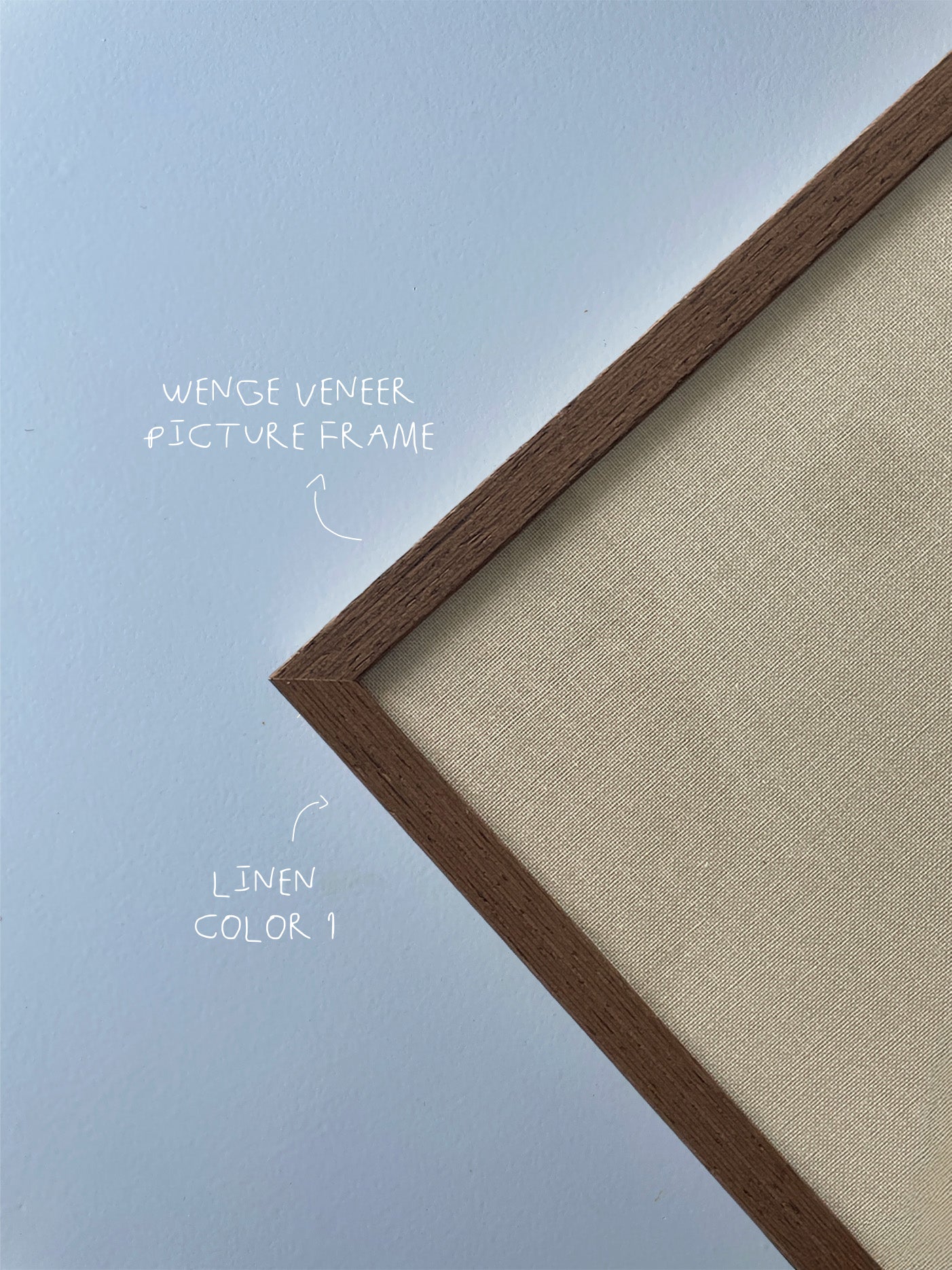 Wissellijst handgemaakt aluminium met wengé fineer