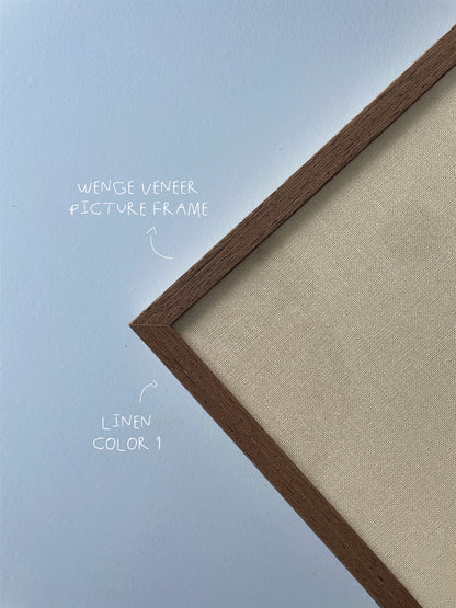 Wissellijst handgemaakt aluminium met wengé fineer