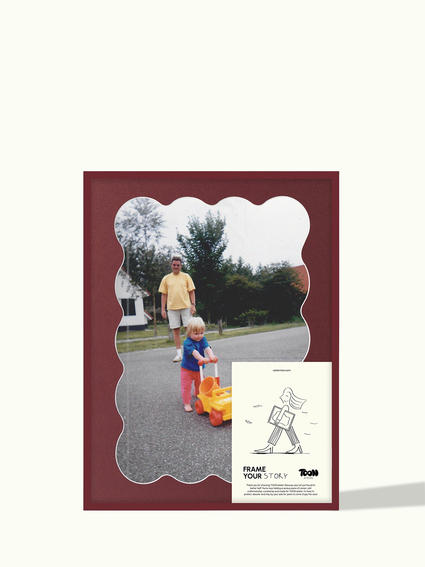 Wissellijst handgemaakt aluminium - bordeaux