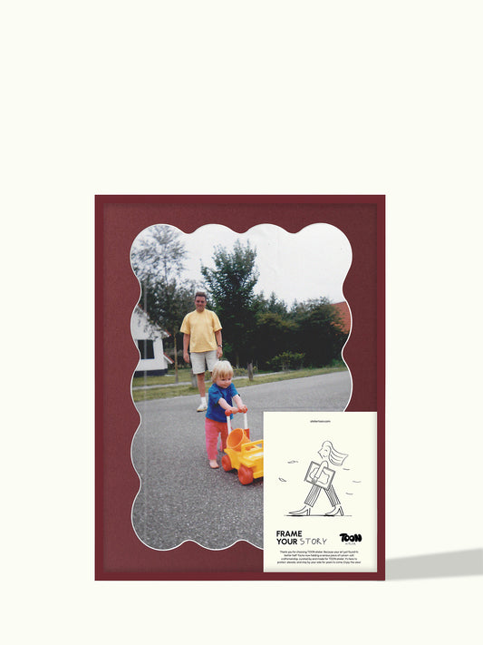 Wissellijst handgemaakt aluminium - bordeaux