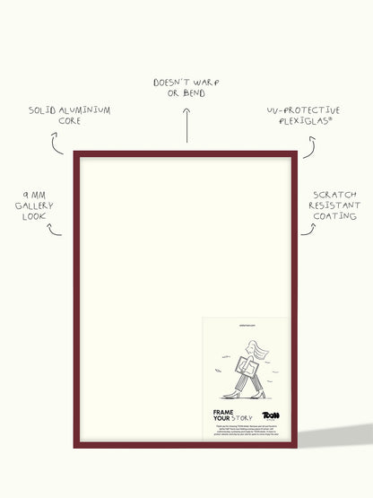 Wissellijst handgemaakt aluminium - bordeaux