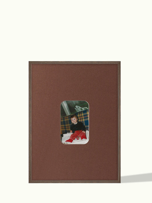 Wissellijst handgemaakt aluminium met wengé fineer