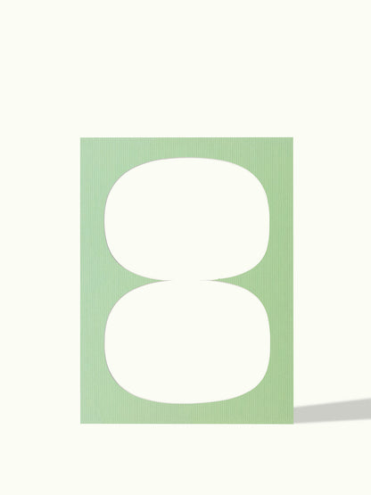Balans passe-partout, organische uitsnede, kleur Sage Green