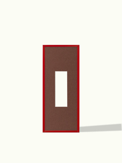 Fotostrip wissellijst cherry cola rood met passe-partout in Bold & Brown
