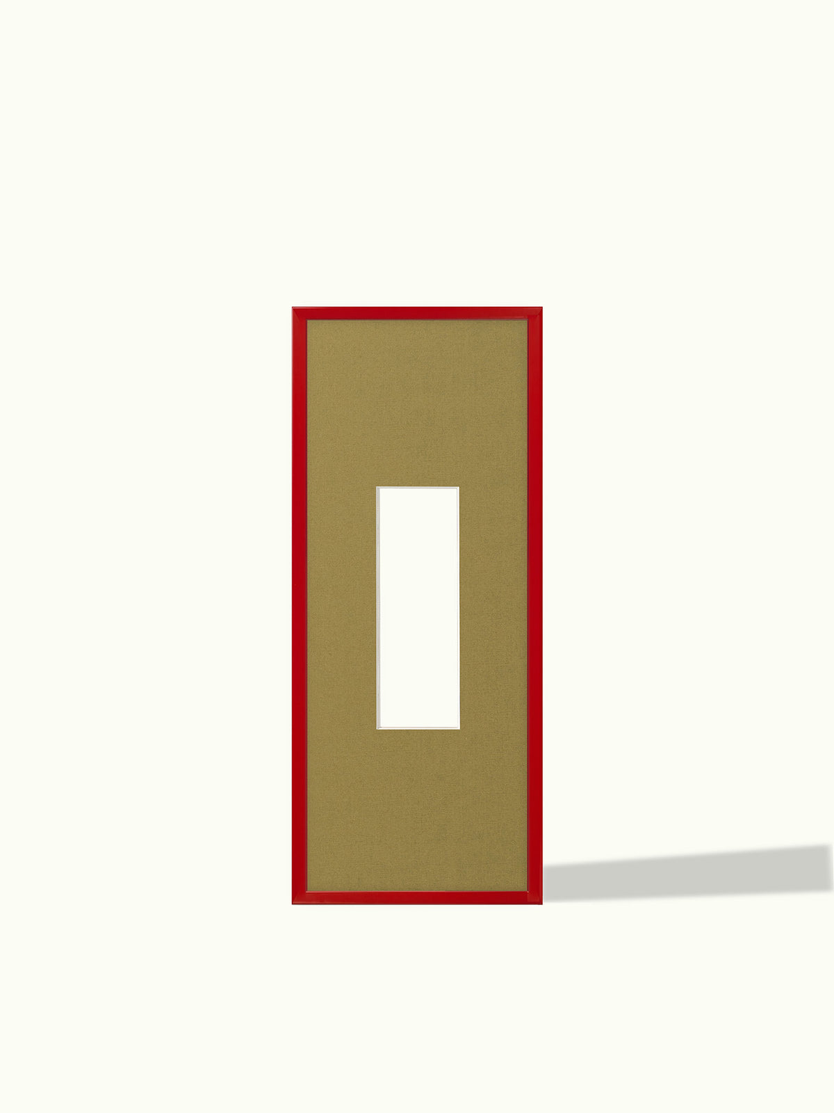 Fotostrip wissellijst cherry cola rood met passe-partout in Hold My Olive - Green