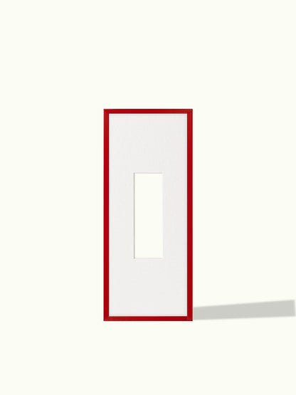 Fotostrip wissellijst cherry cola rood met passe-partout in White Like A Wave