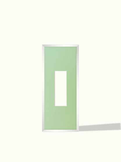 Fotostrip wissellijst mat zilver met passe-partout in Sage Green