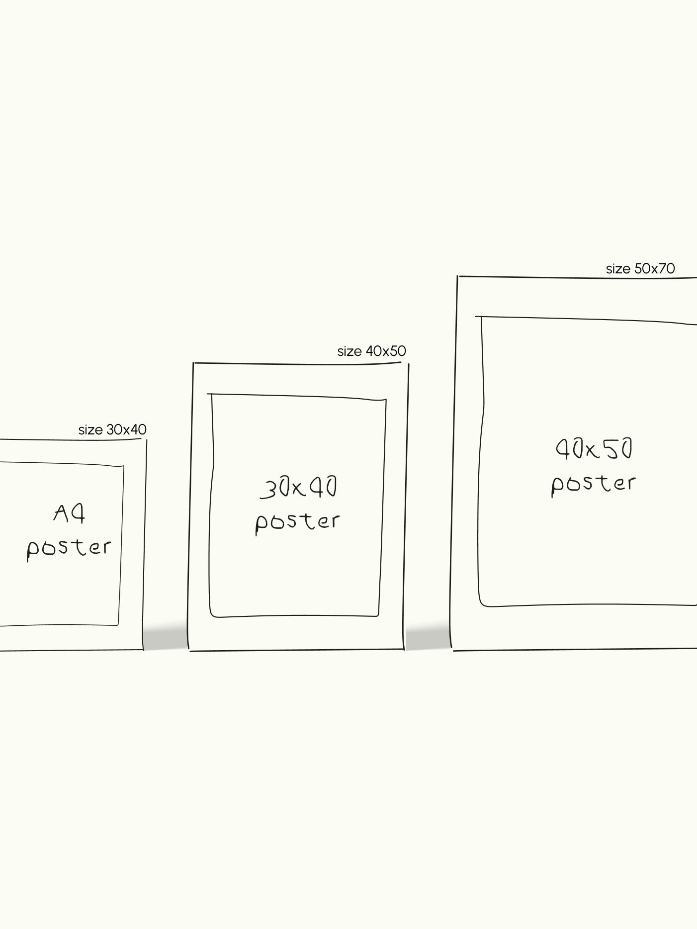 Standaard poster formaat - passe-partout