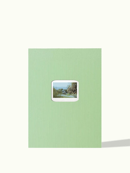 Polaroid Instax passe-partout with rounded corners, colour Sage Green, for Polaroid wide