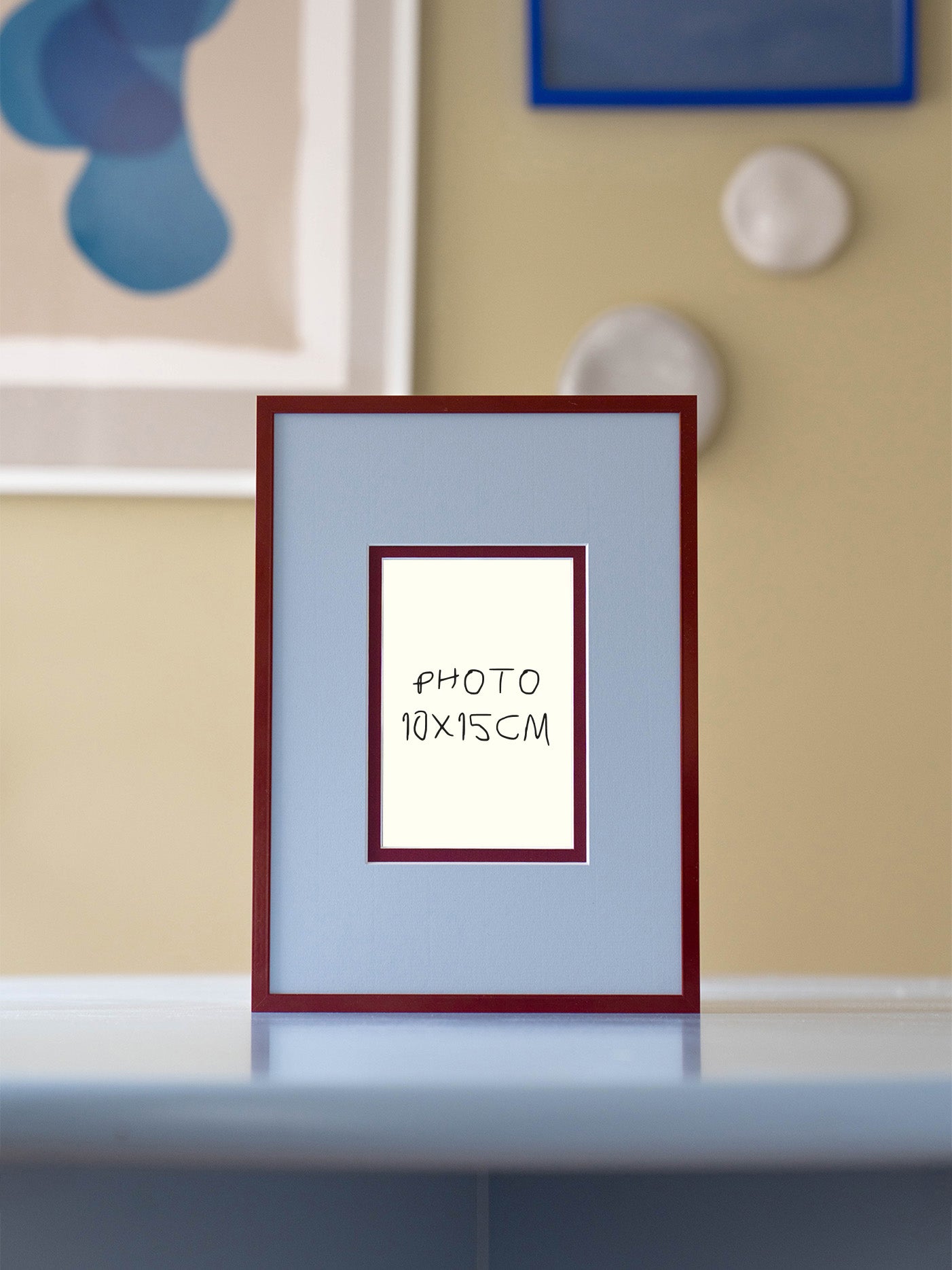 Handmade aluminum interchangeable frame with oak veneer